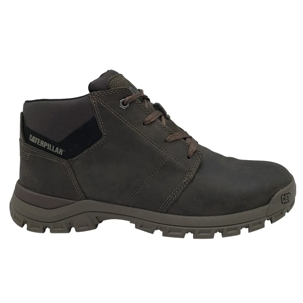CAT Threshold Chukka Leather Work Boots Dk Brown Men's Size 10.5